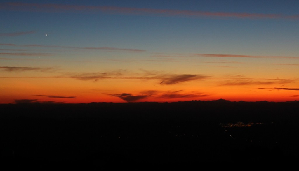 Mercury and Venus at Sunset